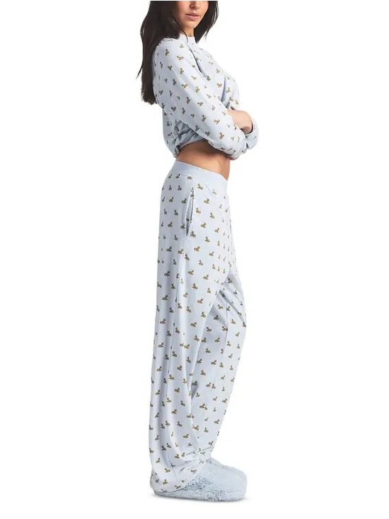 SKIMS Pants - 🦌SKIMS BOYFRIEND LOOSE PANTS IN ZEN BLUE BABY DEER PRINT M